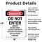 Signmission Do Not Enter Limited Access Area Danger Sign, Aluminum, 18in W x 24in L, 2PK OS-2PACK-DS-A-1824-V-2134 - alternate 2